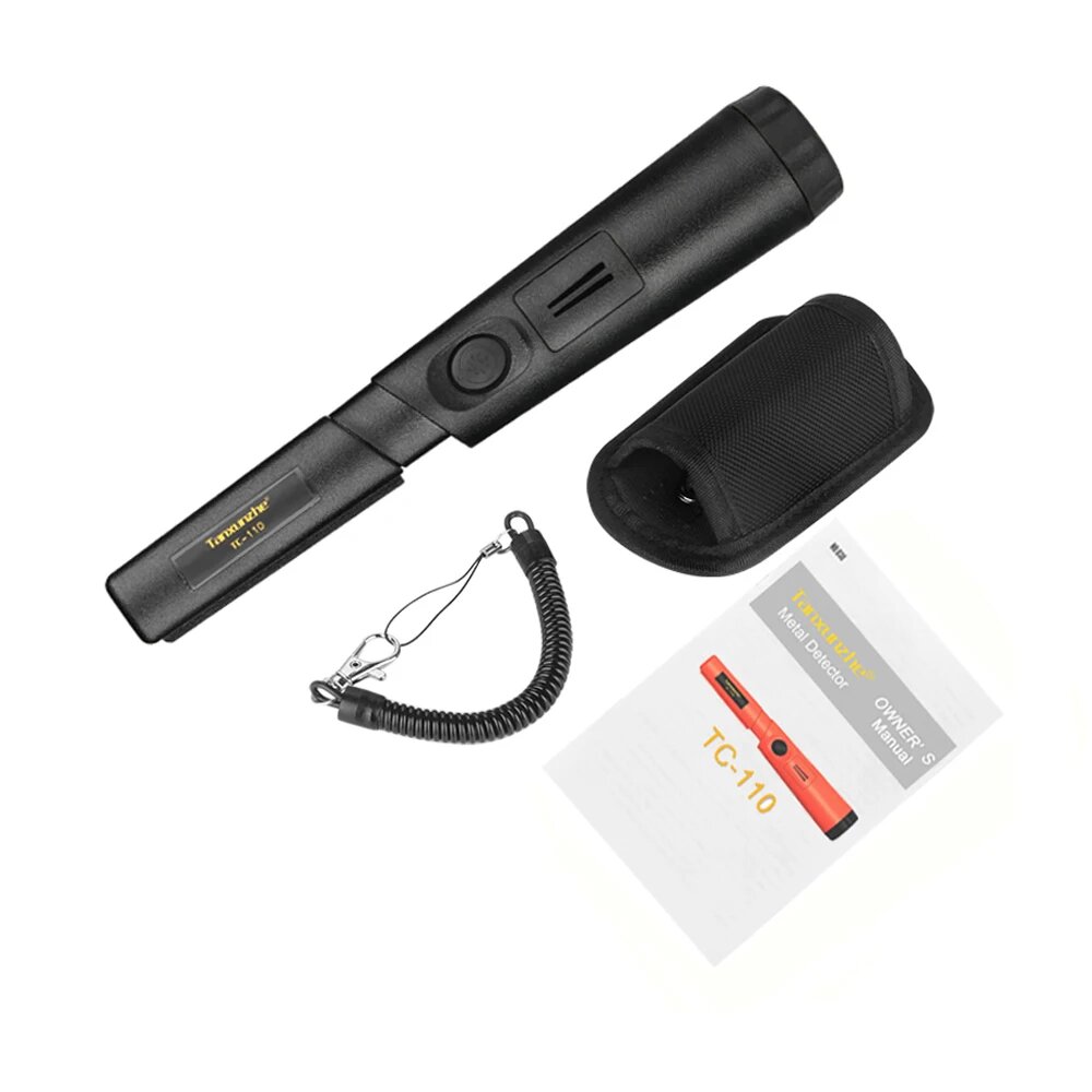 Металлодетектор Tanxunzhe TC-110, 9 В, IP68, 24*6*6 см, в ассортименте, black