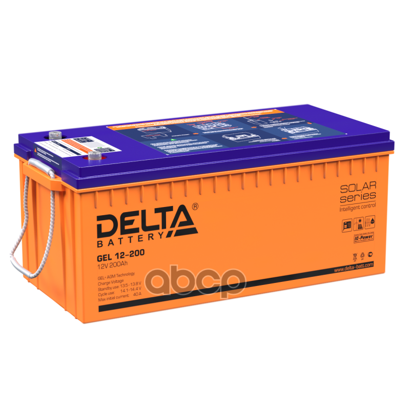 Аккумулятор ИБП 12В 200 А. ч. DELTA GEL 12-200 (522х239х222) (GEL) DELTA battery арт. GEL12200