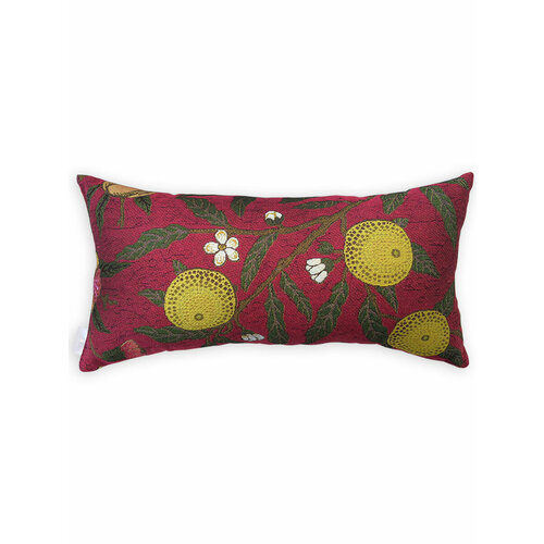 Подушка декоративная для поясницы, из гобелена Фрукты Ред 23х45см