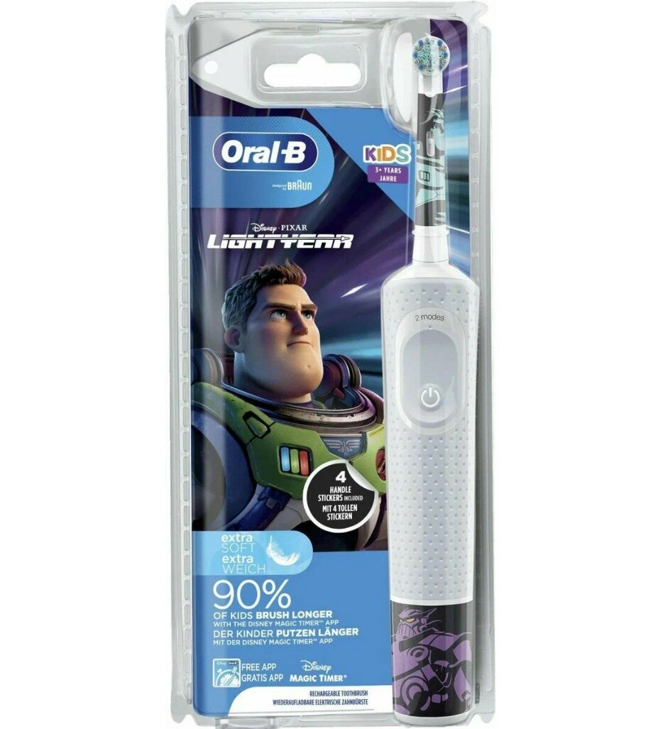 Электрическая зубная щетка детская 3+ ORAL-B Vitality Kids D100.413.2K Lightyear "Базз Лайтер"