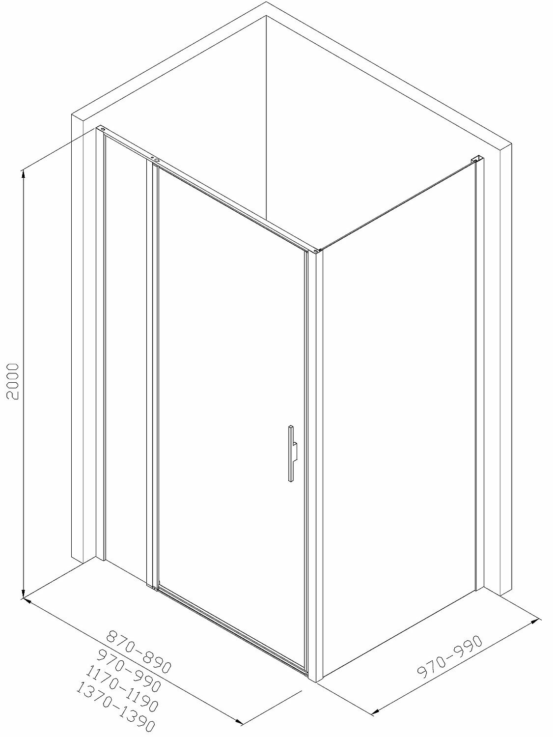 Душевой уголок Allen Brau Priority 100x100 3.31028.00 + 3.31046.00 - фото №2