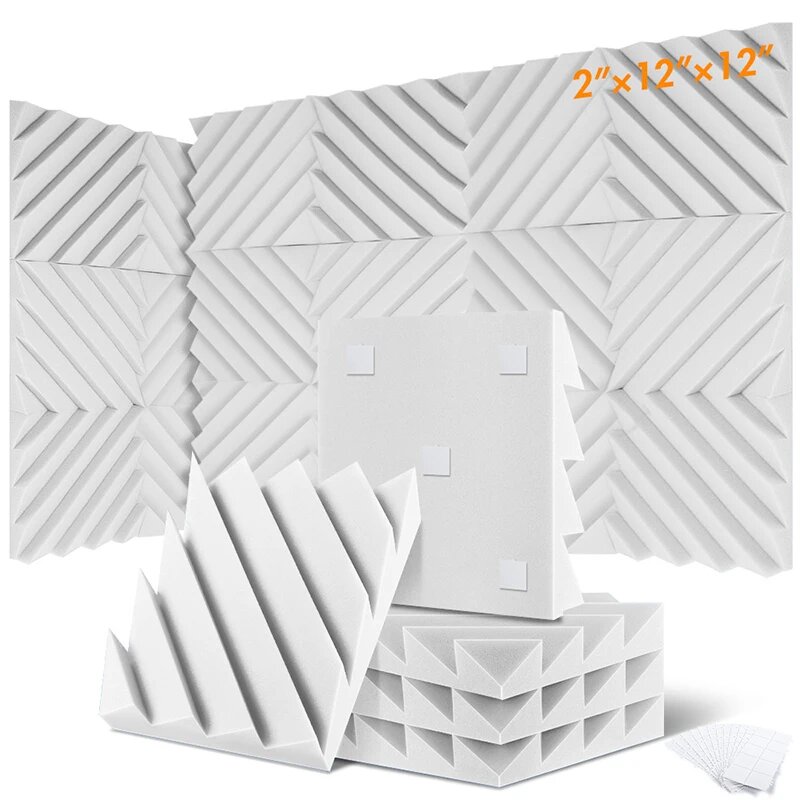 Акустические панели OLOEY 6/12/24 шт, LXC-White, 12 Pcs, High Density