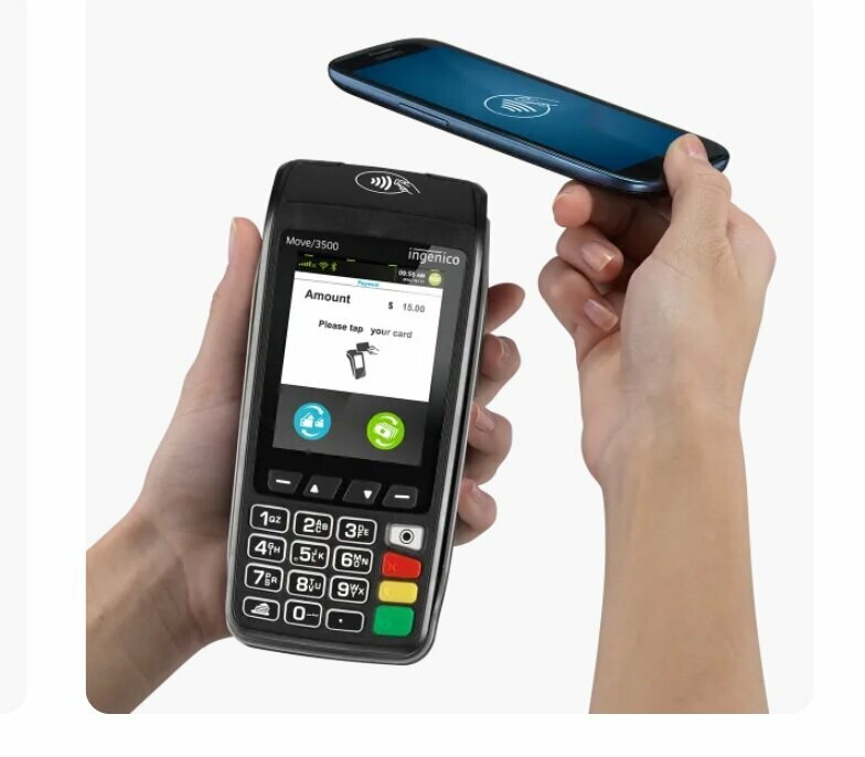 Переносной POS-терминал Ingenico Move 3500 (Original) 3G/ 4G/ 5G для SIM/SAM, WI-FI с действующим банковским сертификатом, гарантия по договору поставки — фото 1
