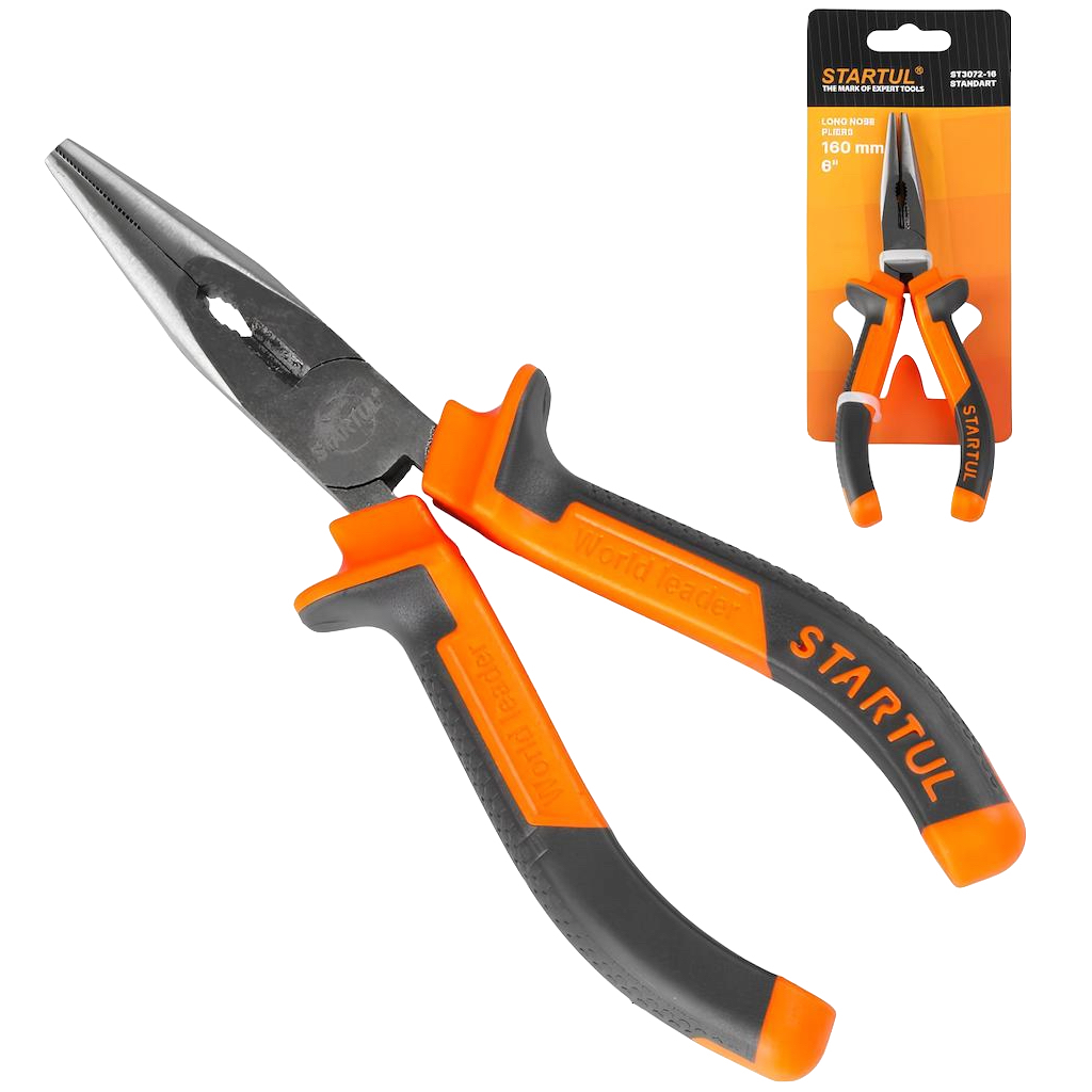 Тонкогубцы 160 мм двухкомпонентные рукоятки STARTUL STANDART (ST3072-16)