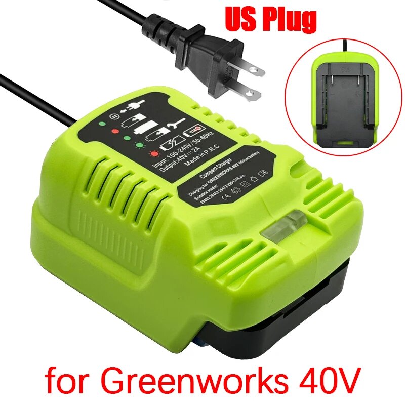 Быстрое зарядное устройство для аккумуляторов Greenworks 40В dawupine for Greenworks 40V