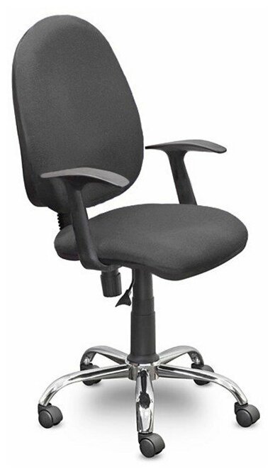 Кресло UP_EChair 223 PC ткань серая С73, хром