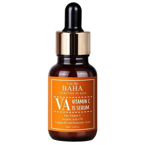 COS DE BAHA VA Vitamin C 15 Serum Сыворотка для лица с витамином C, 30 мл интенсивная сыворотка против акне cos de baha ac azelaic acid hinokitiol clear skin serum