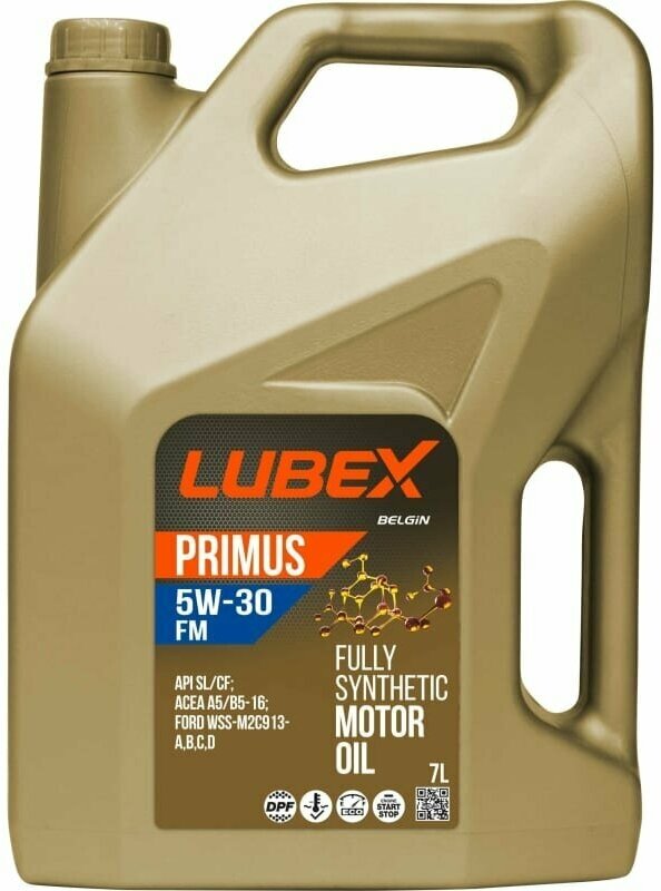 Моторное масло LUBEX PRIMUS FM 5W-30 синтетическое 7 л