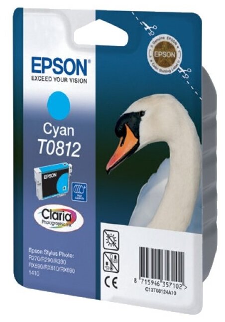 Картридж Epson C13T11124A10, 1475 стр, голубой