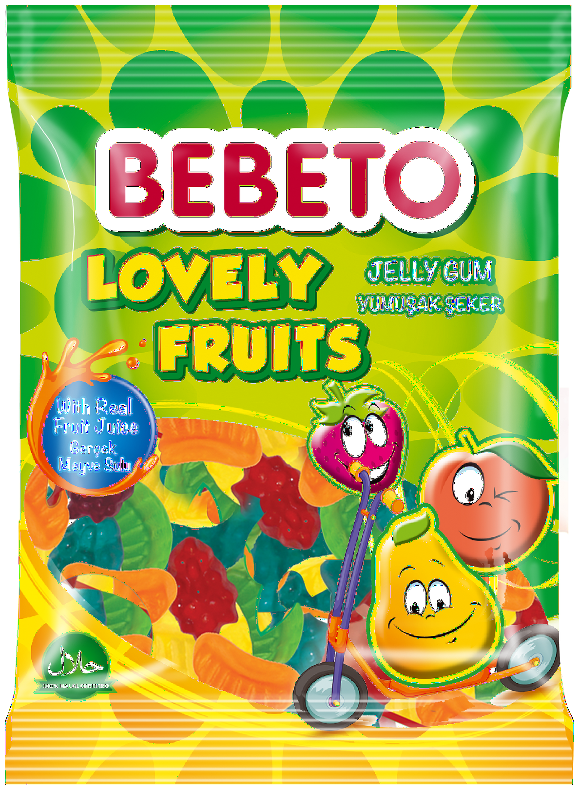 Мармелад жевательный Bebeto Lovely Fruits 70г Турция