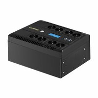 ИБП ExeGate NEO Smart LHB-1000. LCD. AVR.8SH. CH. USB <1000VA/650W, LCD, AVR, 8*Schuko, USB, 4*USB-порта для зарядки, Black>