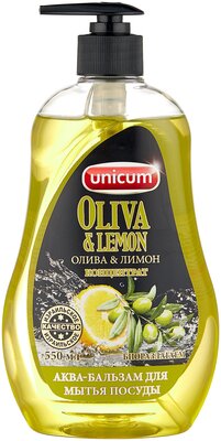 Unicum Аква-бальзам для мытья посуды Oliva & lemon