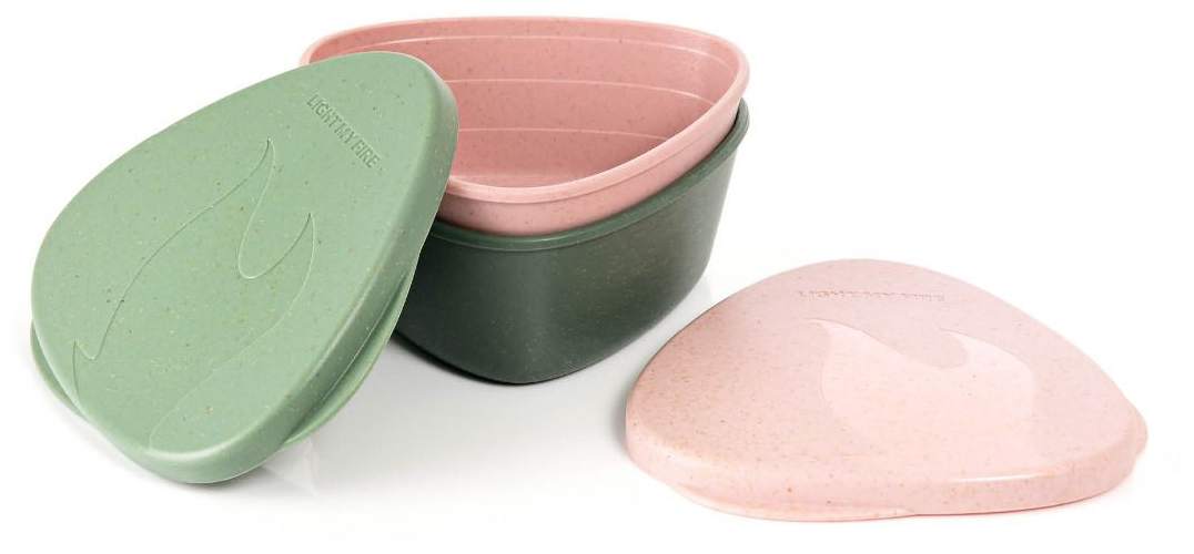 Набор контейнеров Light My Fire SnapBox Original BIO (Sandy Green/Dusty Pink)