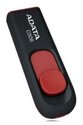 Флэш-накопитель usb2 8gb black/red ac008-8g-rkd a-data