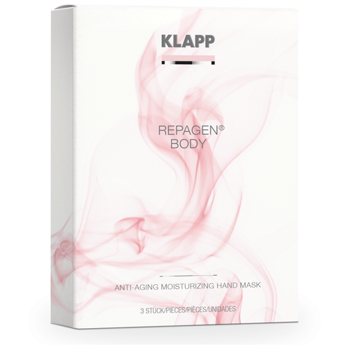 фото Klapp cosmetics омолаживающая и увлажняющая маска-перчатки для рук repagen body, 3 пары в упаковке