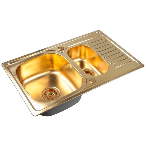 Мойка кухонная Zorg Inox Pvd SZR-78-2-50 bronze