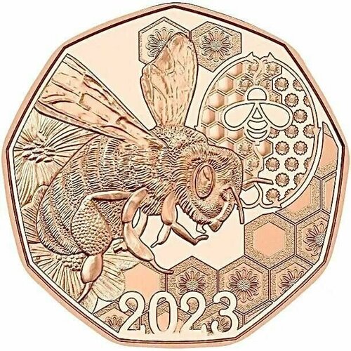 Монета 5 евро Танец пчел. Пасхальные монеты. Австрия, 2023 г. в. UNC памятная цветная монета 3 евро антарктический криль австрия 2023 г в unc без обращения