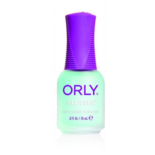 Orly Верхнее покрытие Glosser, прозрачный, 18 мл orly верхнее покрытие matte top прозрачный 18 мл