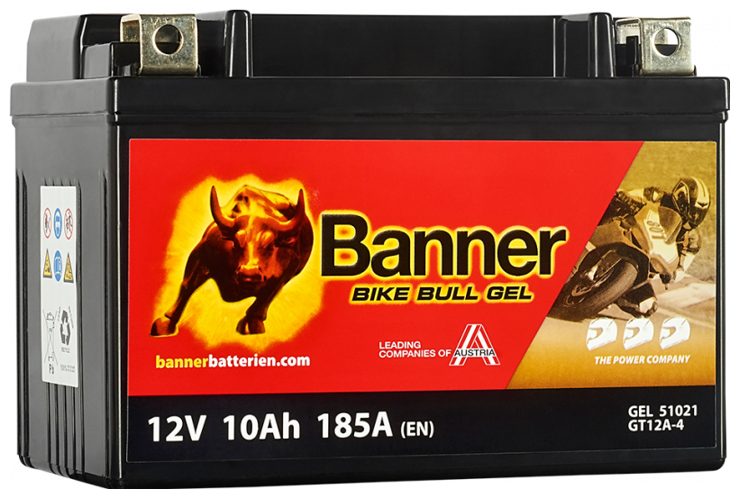 Аккумуляторная батарея BANNER Bike Bull 51021GT12A-4 YTZ12A-BS