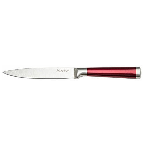 AK-2080/D Универсальный нож из нержавеющей стали с красной ручкой 