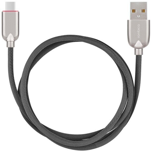 Кабель Rombica Digital CB-05, USB Type-C (m), USB A(m), 1м, серый [cb-cb05] Noname - фото №5