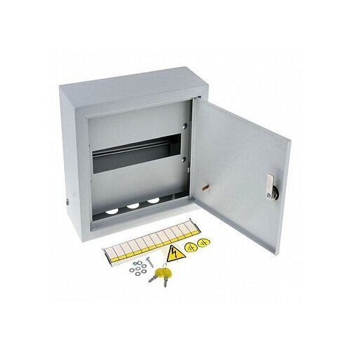 Распределительный шкаф ЩРН, 12 мод, IP31, навесной, сталь, с клеммами | код. MKM14-N-12-31-Z | IEK (8шт. в упак.)