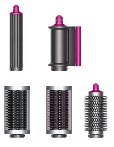 Фен-стайлер Dyson Airwrap complete long HS05 HK, fuchsia/bright nickel - фотография № 3