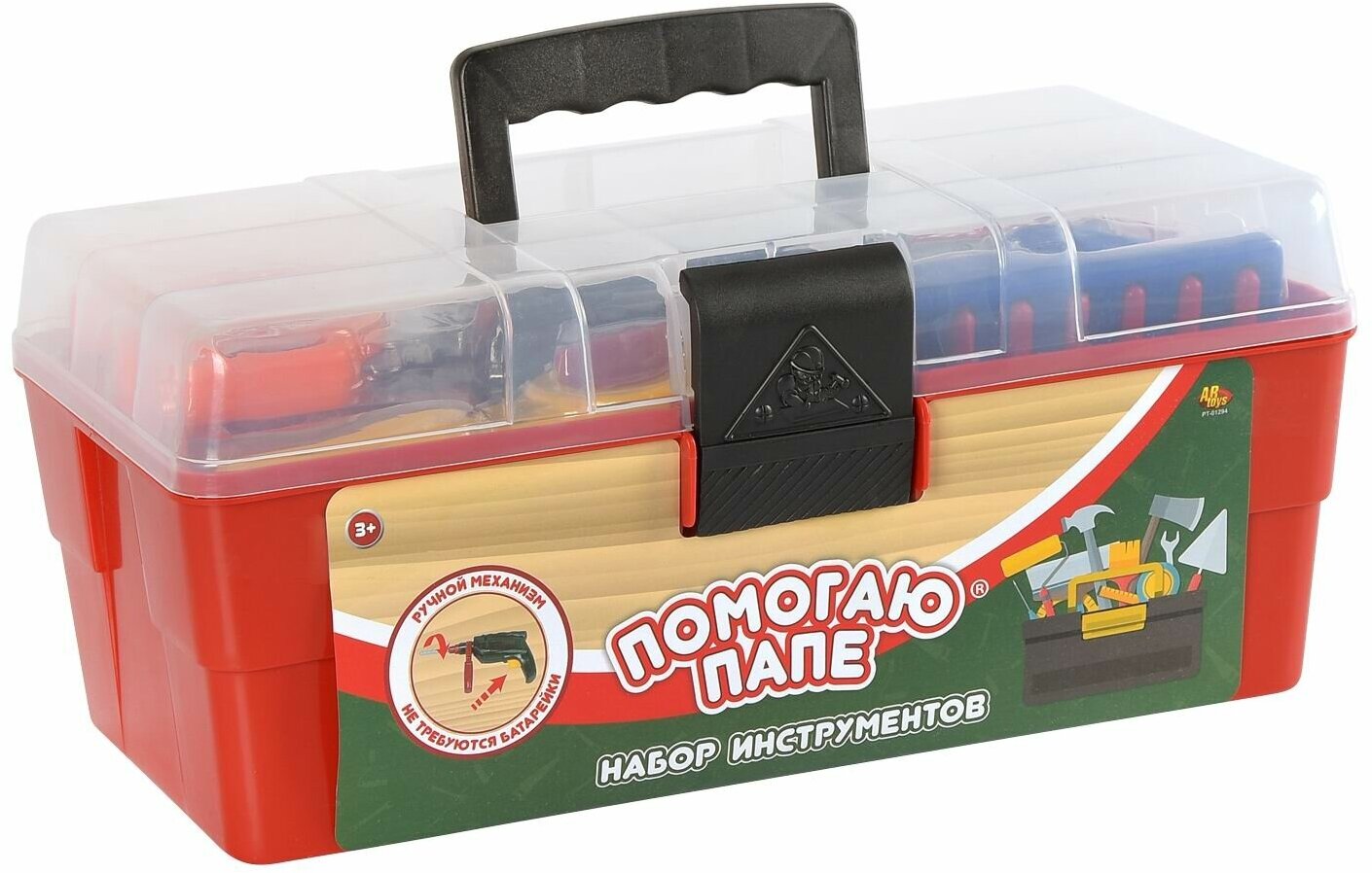 Игровой набор ABtoys Помогаю папе в ящике, 33 предмета PT-01294