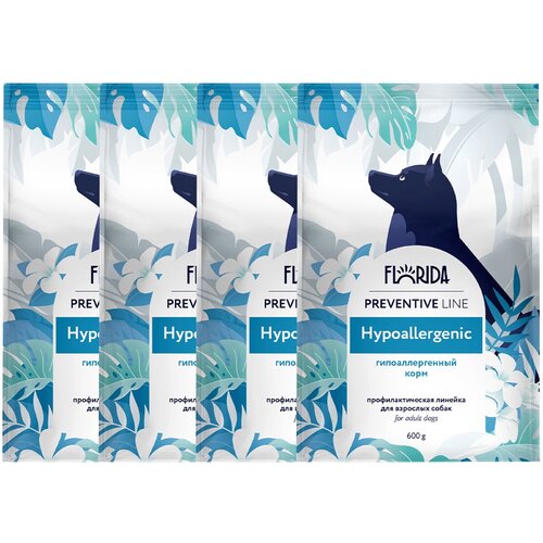 FLORIDA Hypoallergenic корм для собак Гипоаллергенный 0,6 кг. х 4 шт.