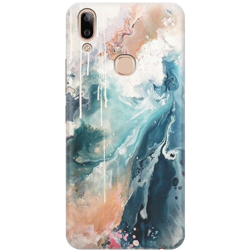 фото Re:paчехол - накладка artcolor для vivo y85 / v9 с принтом "брызги красок"