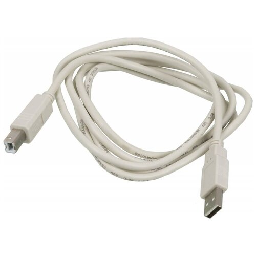 NingBo USB - USB B (USB2.0-AM-BM-BR), 1.8 м, белый кабель ningbo usb a m usb b m 5м феррит кольца серый