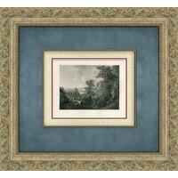 Италия. Горный пейзаж. 1836, Ян Бот (1618 - 1652) Антикварная картина (гравюра) для интерьера. Эксклюзивный подарок для первых лиц.