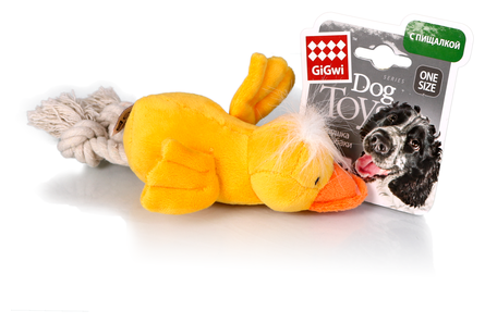 GiGwi игрушка для собак Утка, с пищалкой, 15 см - фотография № 2