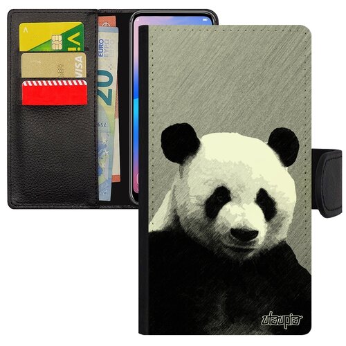 фото Чехол книжка на смартфон iphone se 2020, "большая панда" panda китайский utaupia