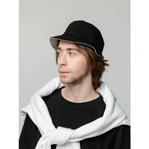 фото Панама molti, размер 58, серый, черный