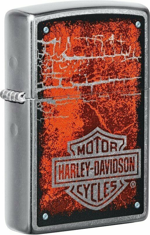 Зажигалка ZIPPO Harley-Davidson® с покрытием Street Chrome™, латунь/сталь, серебристая, 38x13x57 мм № 49658