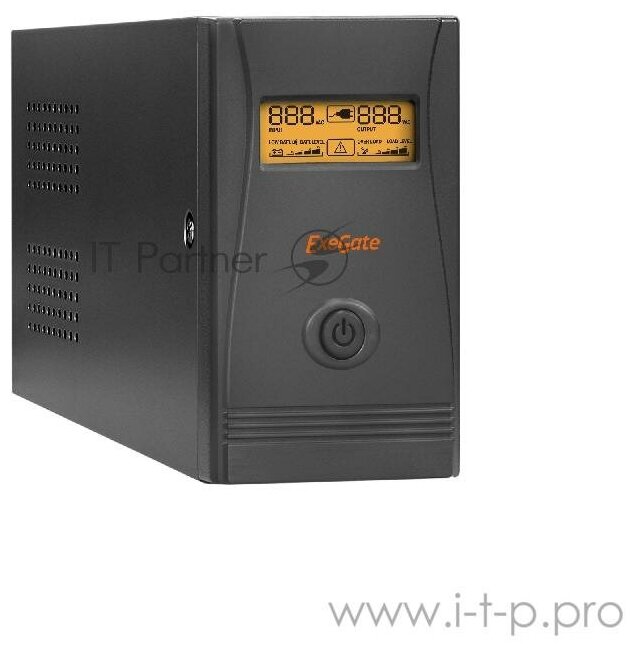 Источник бесперебойного питания Exegate EP285559RUS 600VA/360W, LCD, AVR, 4*IEC-C13, RJ45/11, USB, black - фото №9