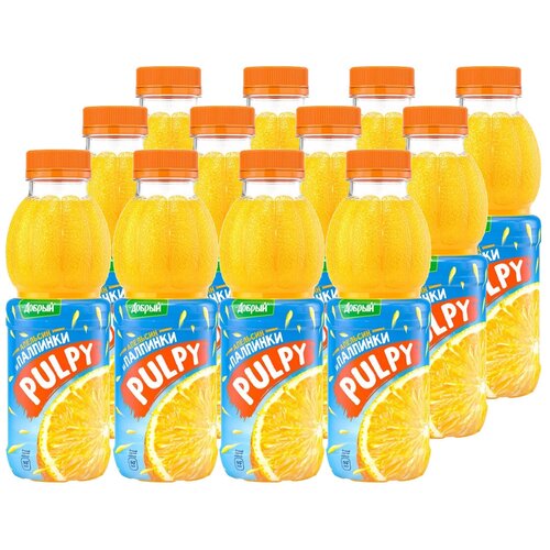 Напиток сокосодержащий Pulpy Апельсин, 0.45 л, 12 шт.