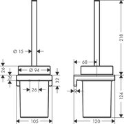 Аксессуар для ванной Hansgrohe AddStoris 41752000 Ершик