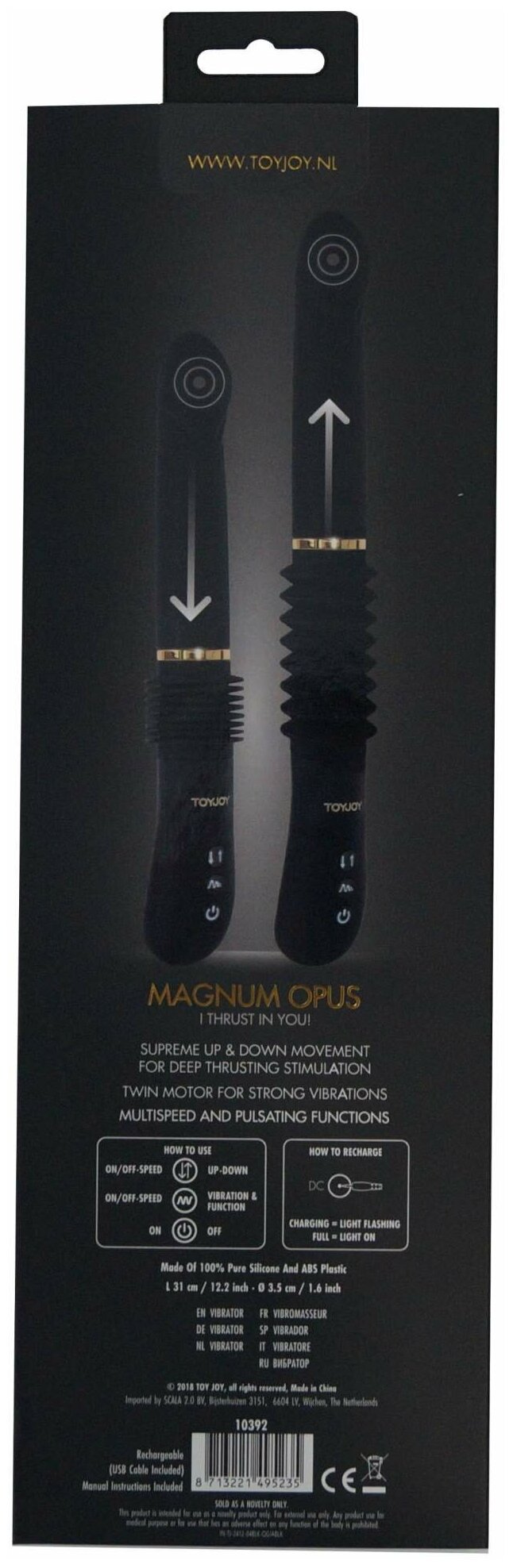 ToyJoy Вибратор силикон Magnum Opus Thruster 30 см — купить сегодня c доста...