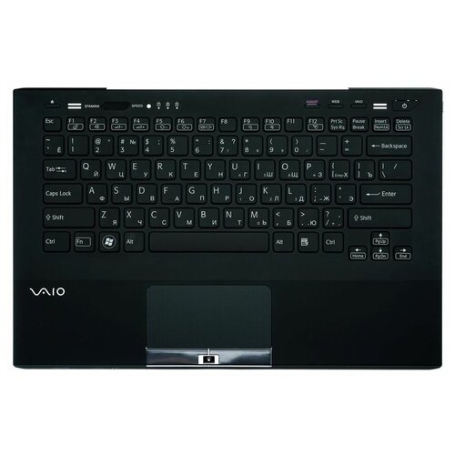 клавиатура для ноутбуков dell adamo 13 a101 backlit ru silver Клавиатура для ноутбуков Sony VPC-SA (With Touch PAD, For Fingerprint) Backlit, RU, Black, Black key