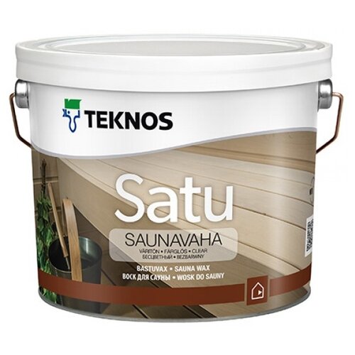 Воск TEKNOS Satu Saunavaha, бесцветный, 2.7 л