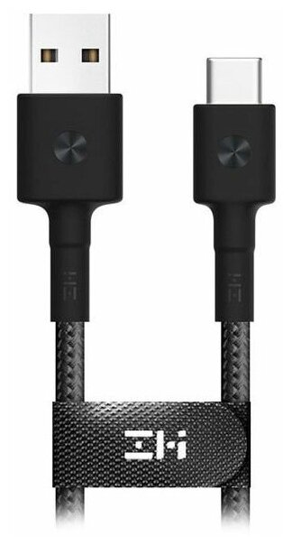 Кабель Xiaomi ZMI AL411, USB Type-C (m) - USB (m), 0.3м, в оплетке, черный