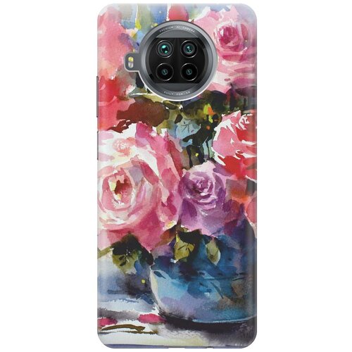 фото Re:pa чехол - накладка artcolor для xiaomi mi 10t lite с принтом "акварельный букет цветов"