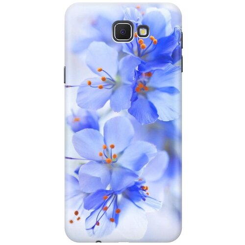 фото Cиликоновый чехол на samsung galaxy j5 prime / самсунг джей 5 прайс с принтом "лазурные орхидеи" gosso