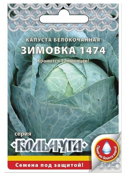 Семена Русский Огород Кольчуга Капуста белокочанная Зимовка 1474 0.5 г