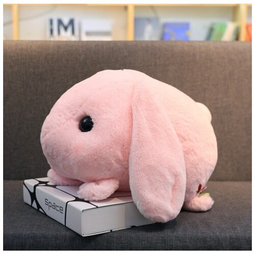 фото Мягкая игрушка плюшевый заяц розовый тоторо шоп