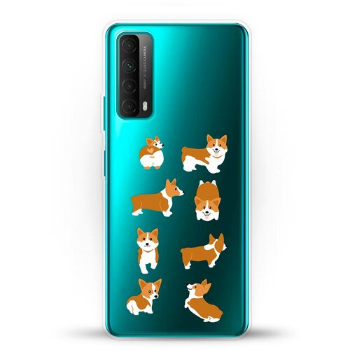 фото Силиконовый чехол 8 корги на huawei p smart 2021 andy & paul