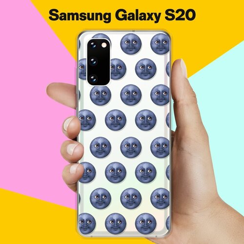 Силиконовый чехол Луна на Samsung Galaxy S20 силиконовый чехол на samsung galaxy s20 самсунг галакси s20 плюс бирюзовые волны