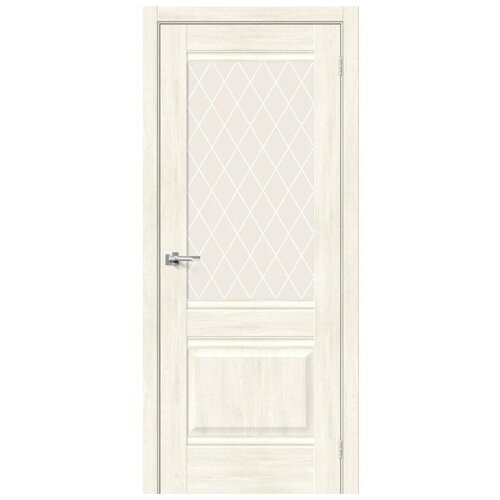 Прима-3 Nordic Oak / White Сrystal, дверь межкомнатная Браво